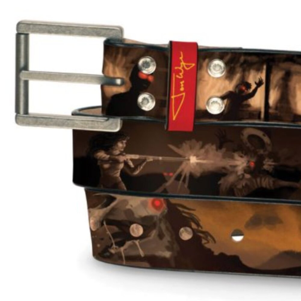 Jon Wye "Zombies in the Wild" Designer Belt Signed by Jon Wye himself!